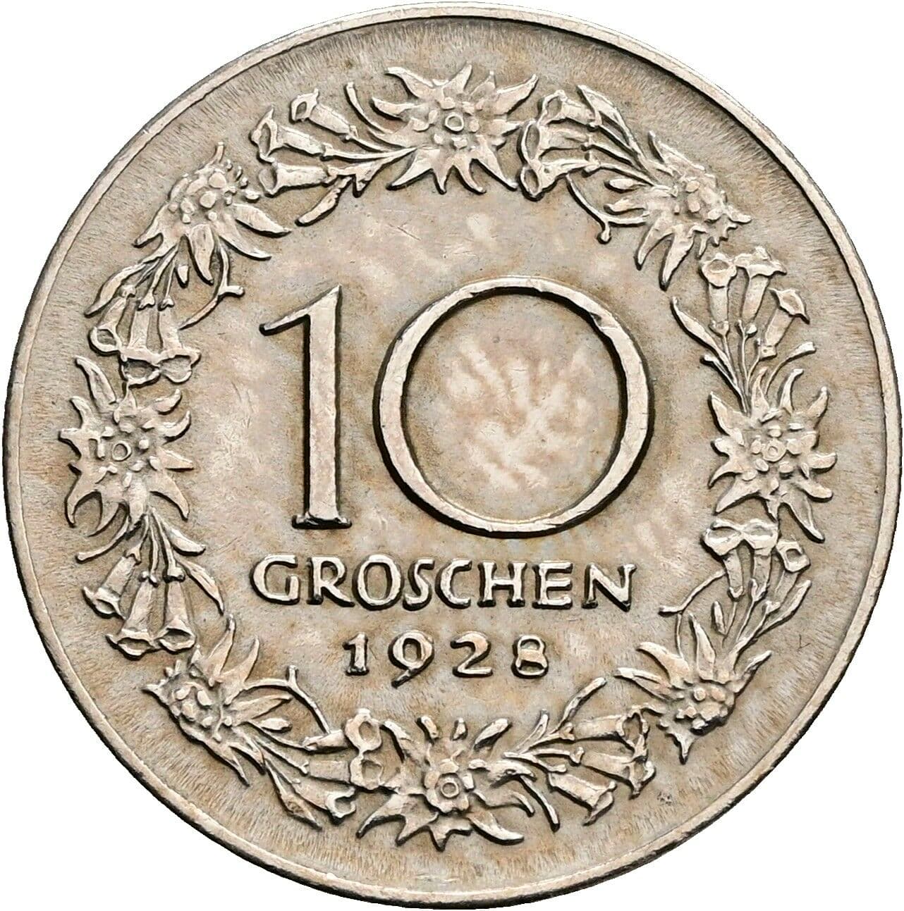 10 Groschen 1928 – Vorderseite