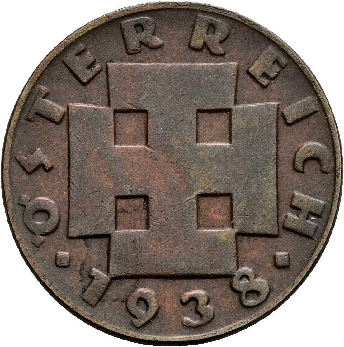 2 Groschen 1938 – Rückseite