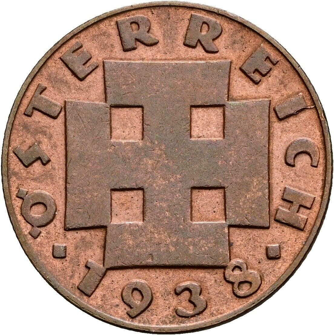 2 Groschen 1938 – Rückseite