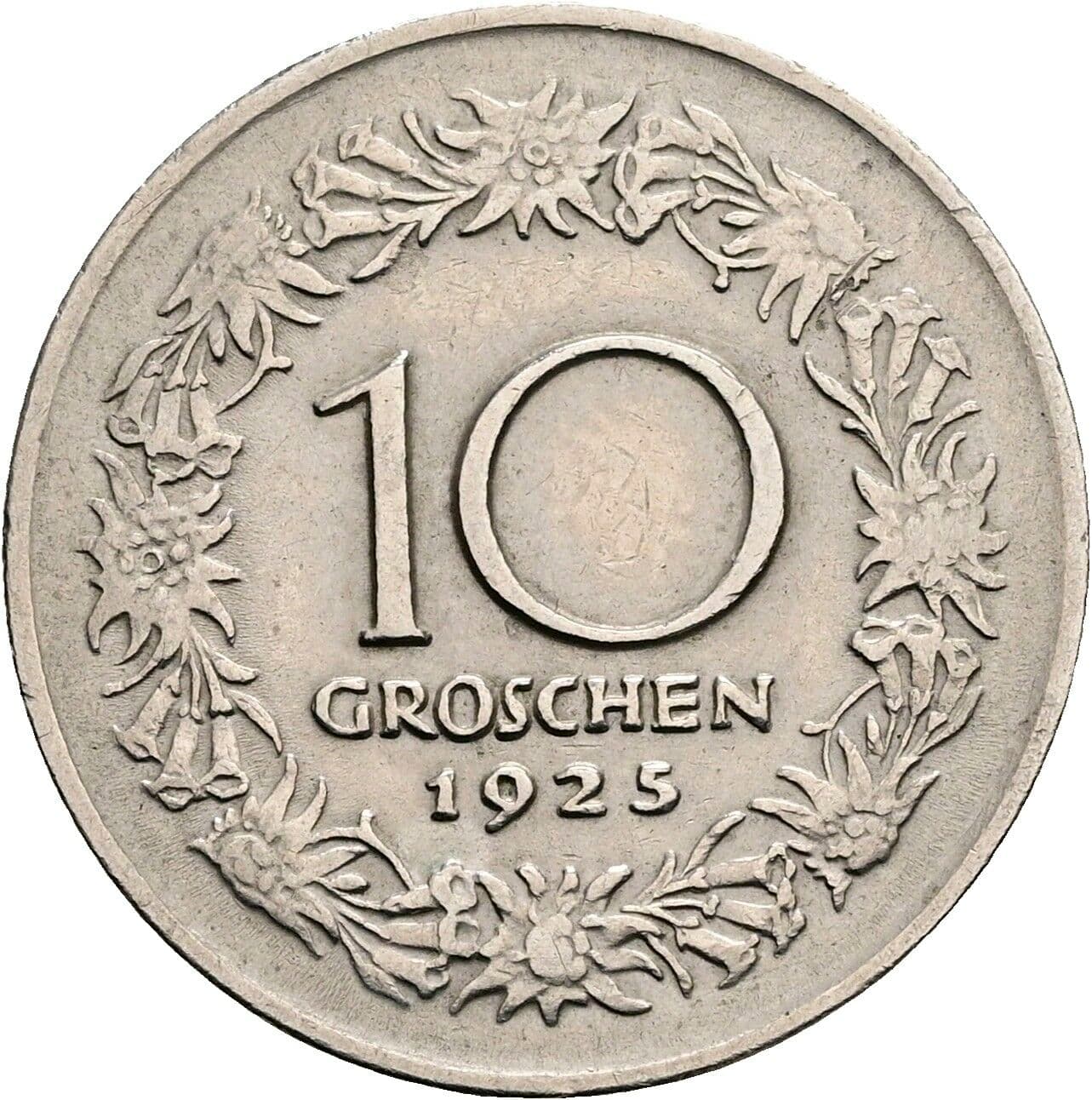 10 Groschen 1925 – Vorderseite