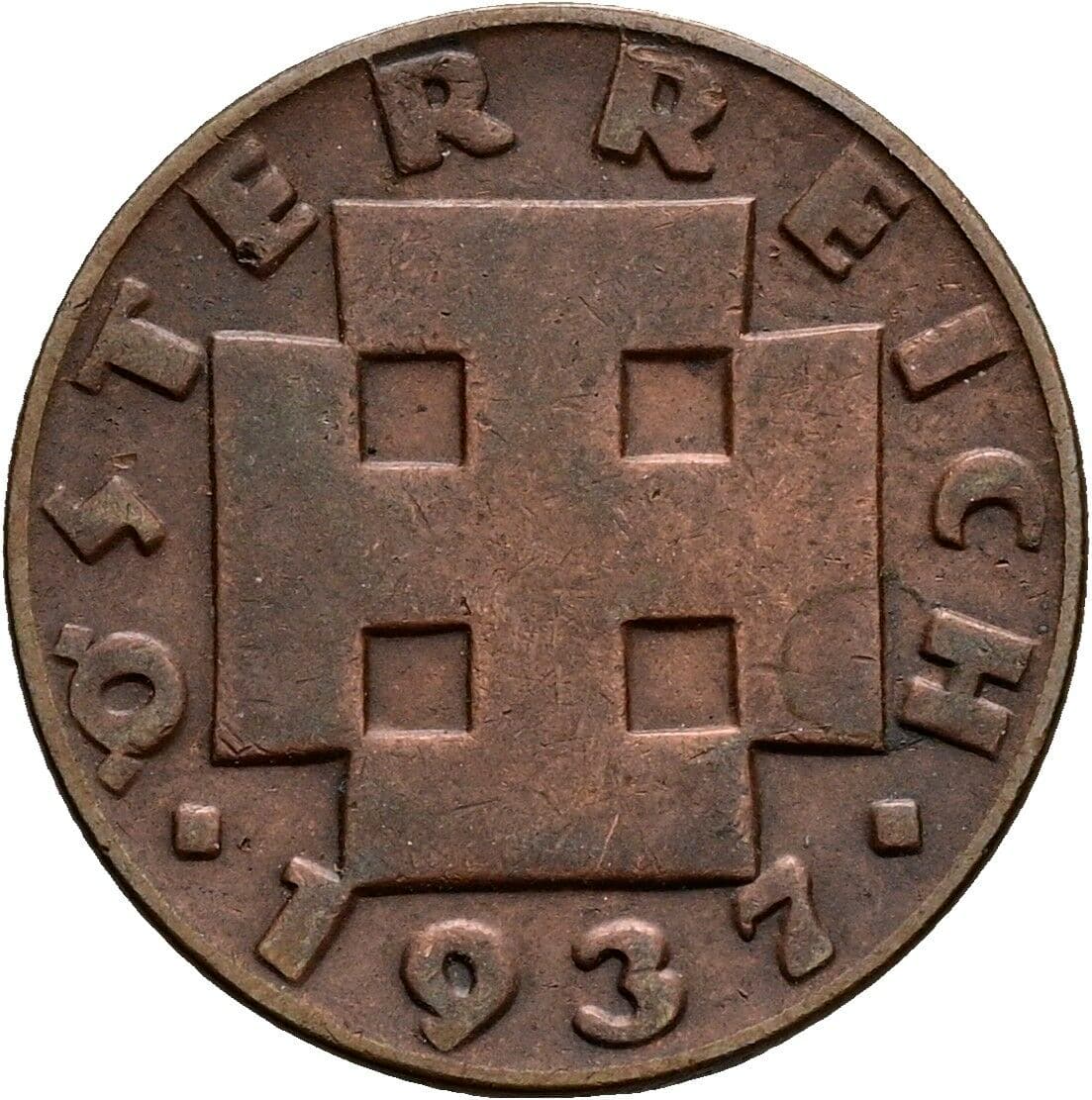 2 Groschen 1937 – Rückseite