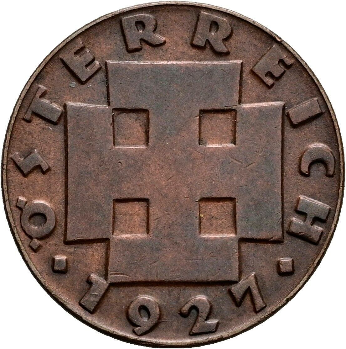 2 Groschen 1927 – Rückseite
