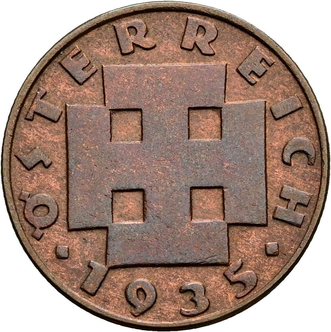 2 Groschen 1935 – Rückseite