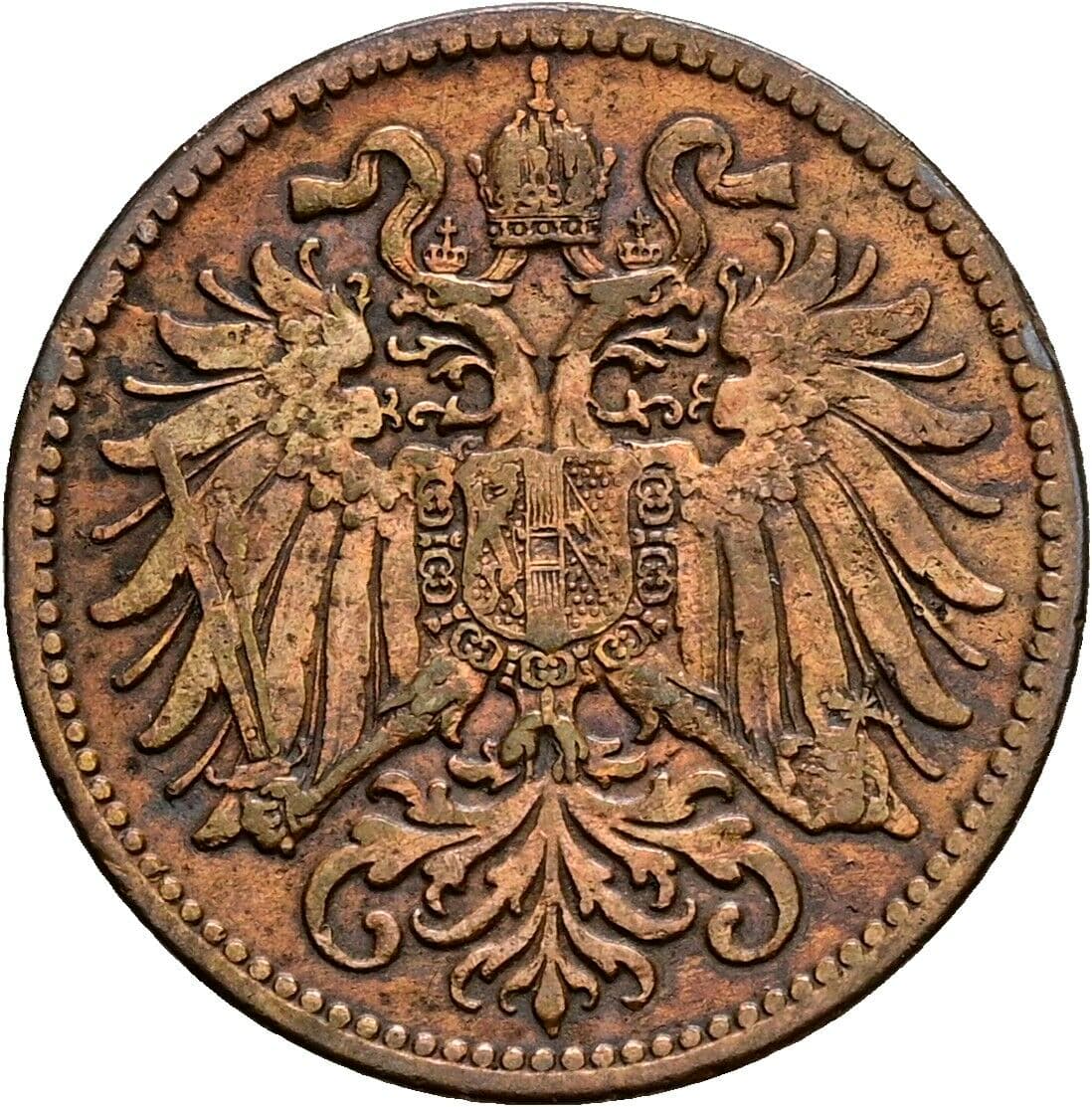 2 Heller Franz Joseph I. 1848-1916 1904 – Rückseite