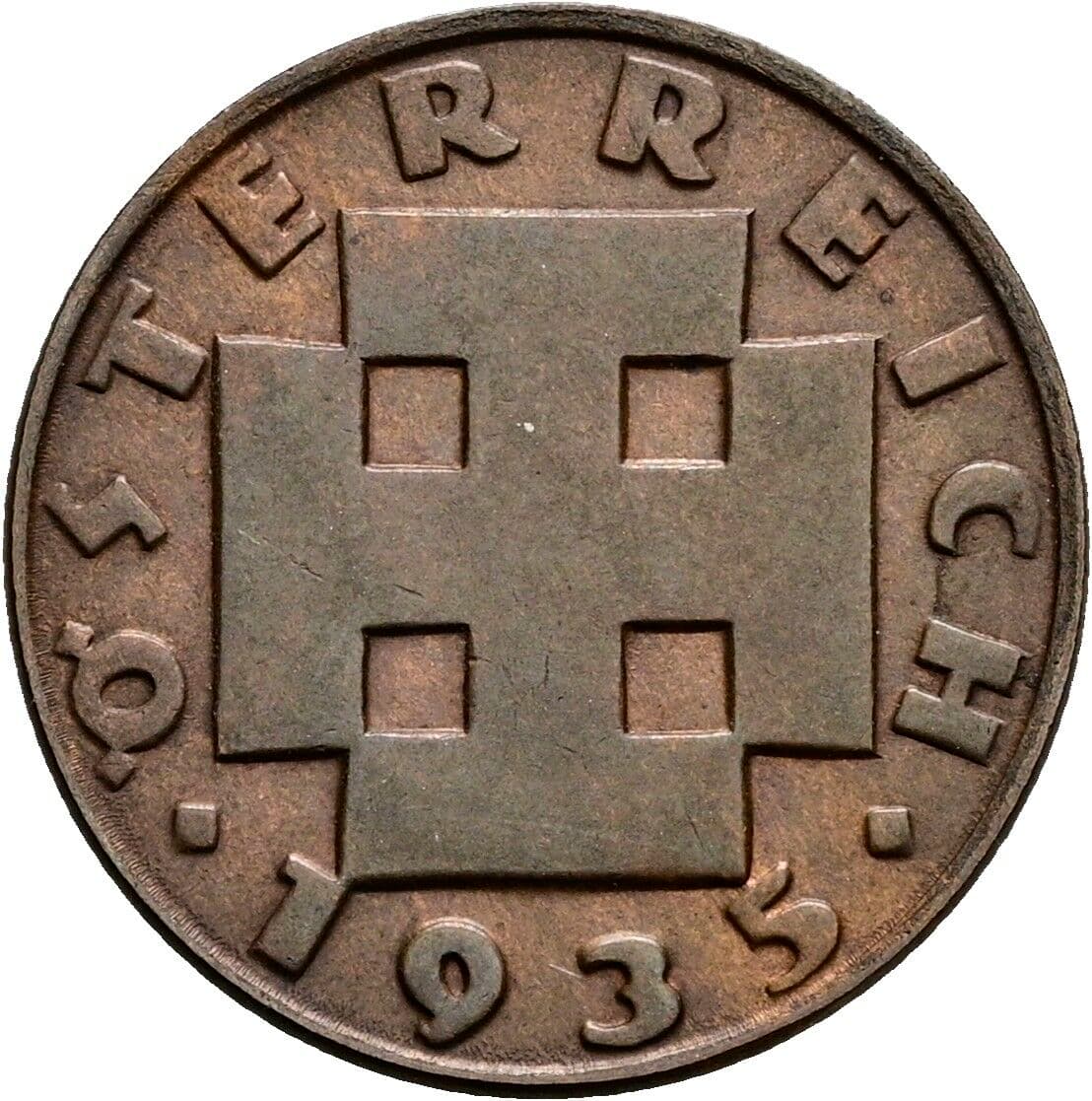 2 Groschen 1935 – Rückseite