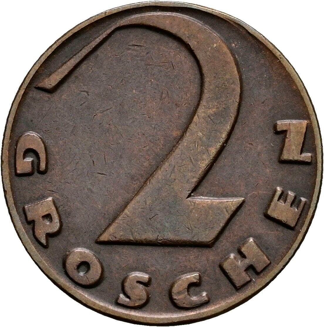 2 Groschen 1929 – Vorderseite