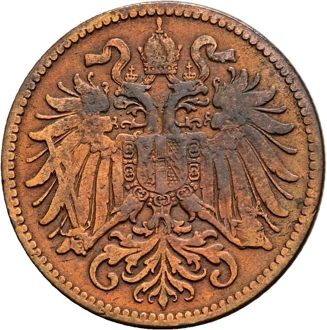 2 Heller Franz Joseph I. 1848-1916 1905 – Rückseite