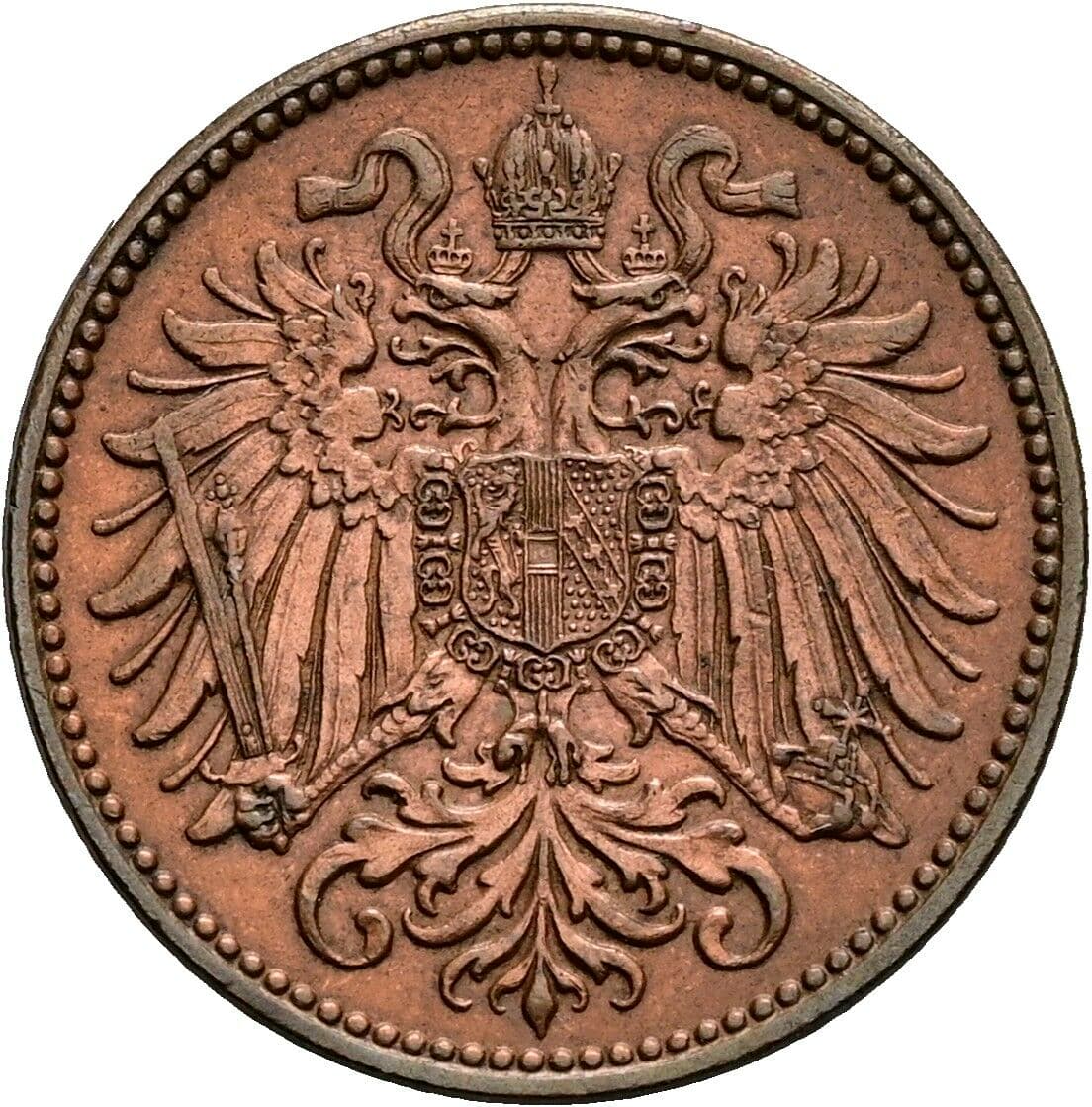 2 Heller Franz Joseph I. 1848-1916 1908 – Rückseite
