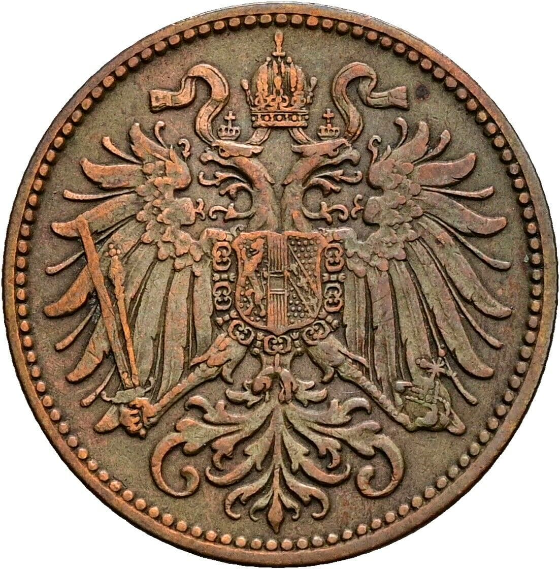 2 Heller Franz Joseph I. 1848-1916 1895 – Rückseite