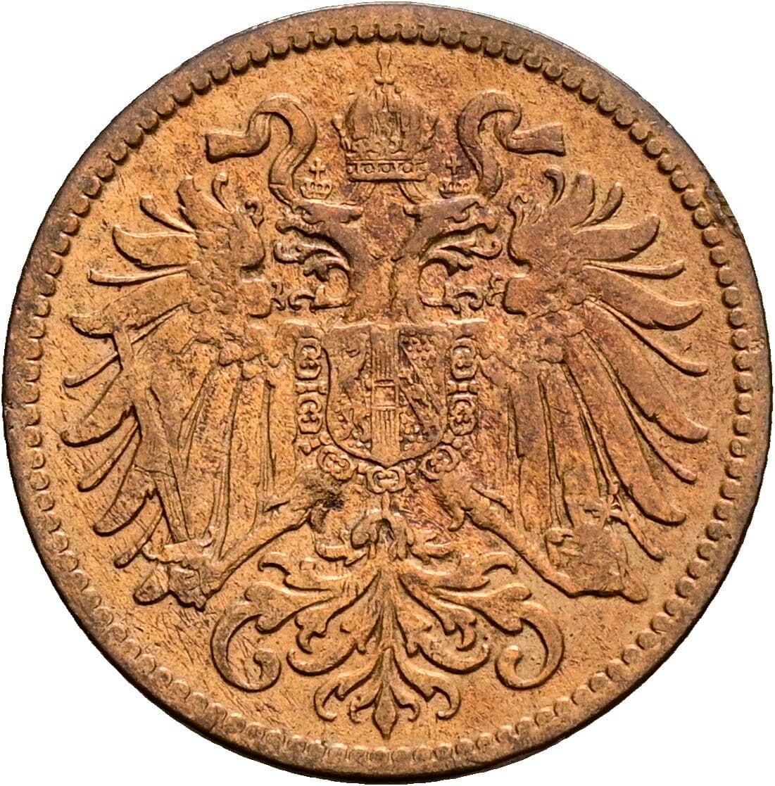 2 Heller Franz Joseph I. 1848-1916 1899 – Rückseite