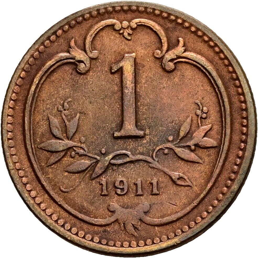 1 Heller Franz Joseph I. 1848-1916 1911 – Vorderseite