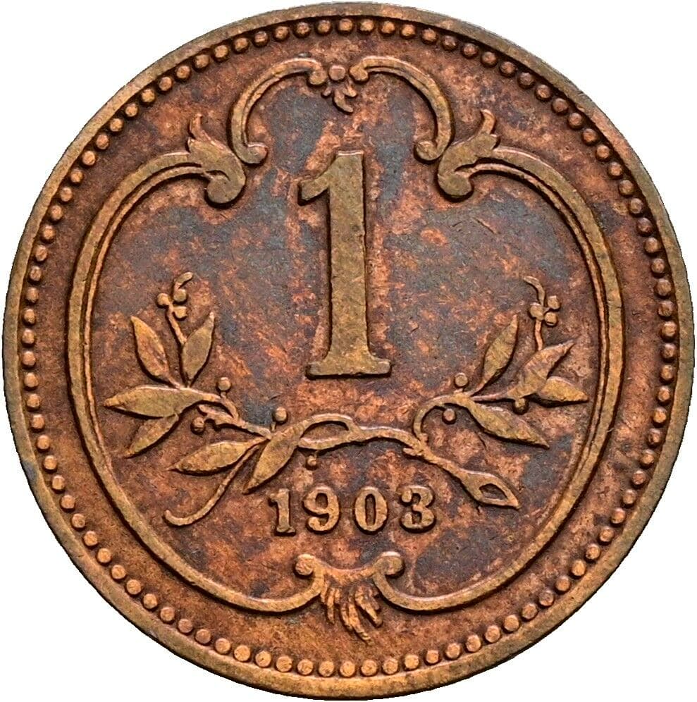 1 Heller Franz Joseph I. 1848-1916 1903 – Vorderseite