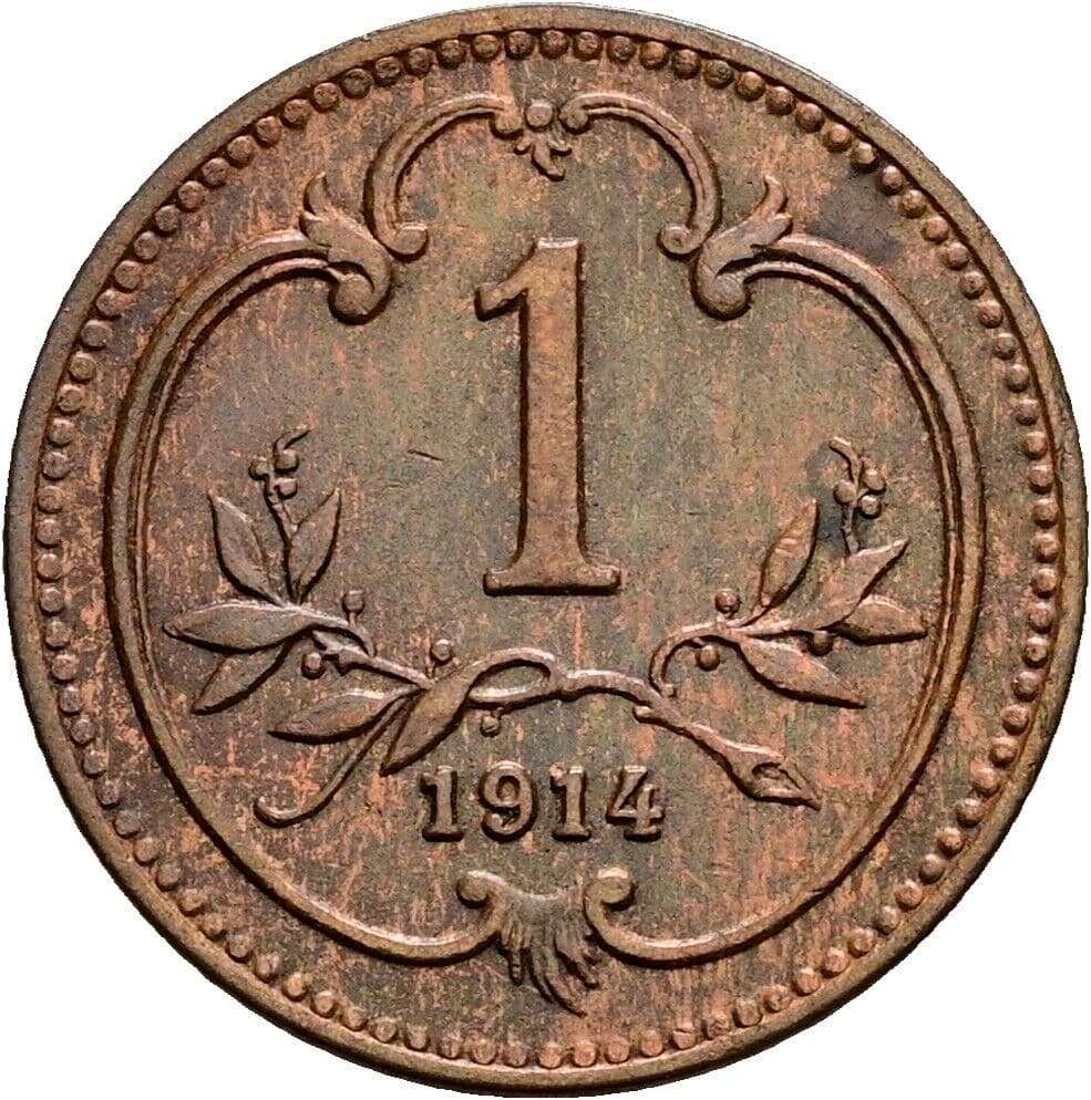 1 Heller Franz Joseph I. 1848-1916 1914 – Vorderseite