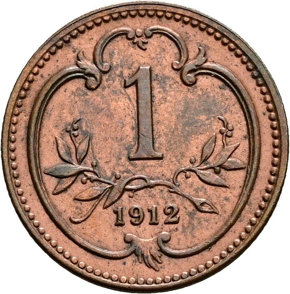 1 Heller Franz Joseph I. 1848-1916 1912 – Vorderseite