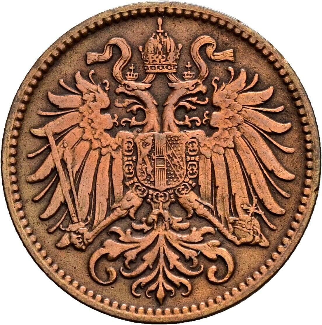 2 Heller Franz Joseph I. 1848-1916 1902 – Rückseite