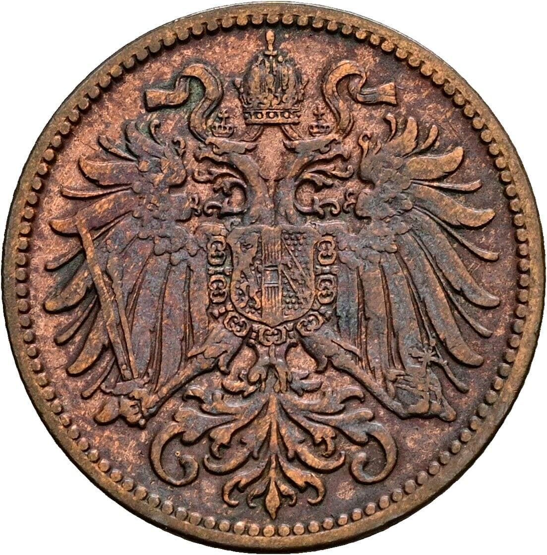 2 Heller Franz Joseph I. 1848-1916 1907 – Rückseite