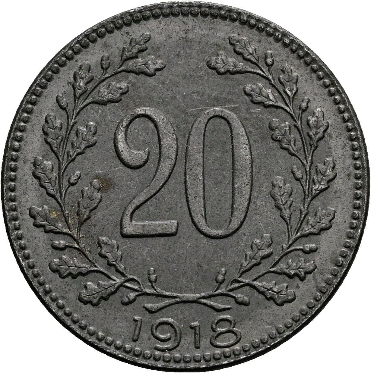 20 Heller Karl I., 1916-1918 1918 – Vorderseite