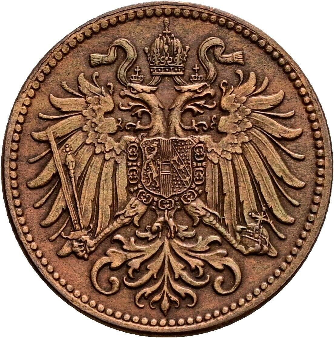 2 Heller Franz Joseph I. 1848-1916 1910 – Rückseite