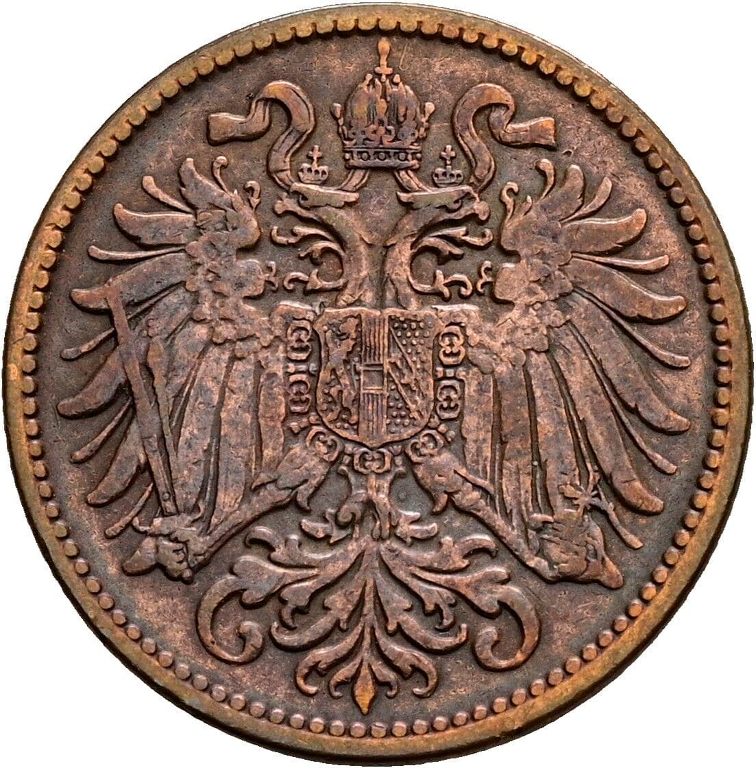 2 Heller Franz Joseph I. 1848-1916 1908 – Rückseite