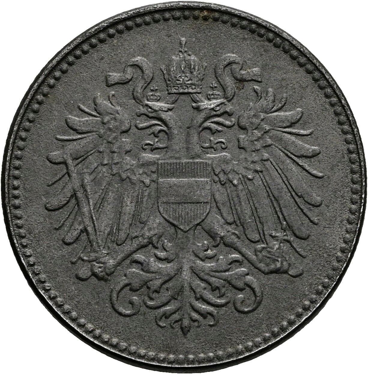 20 Heller Karl I., 1916-1918 1918 – Rückseite