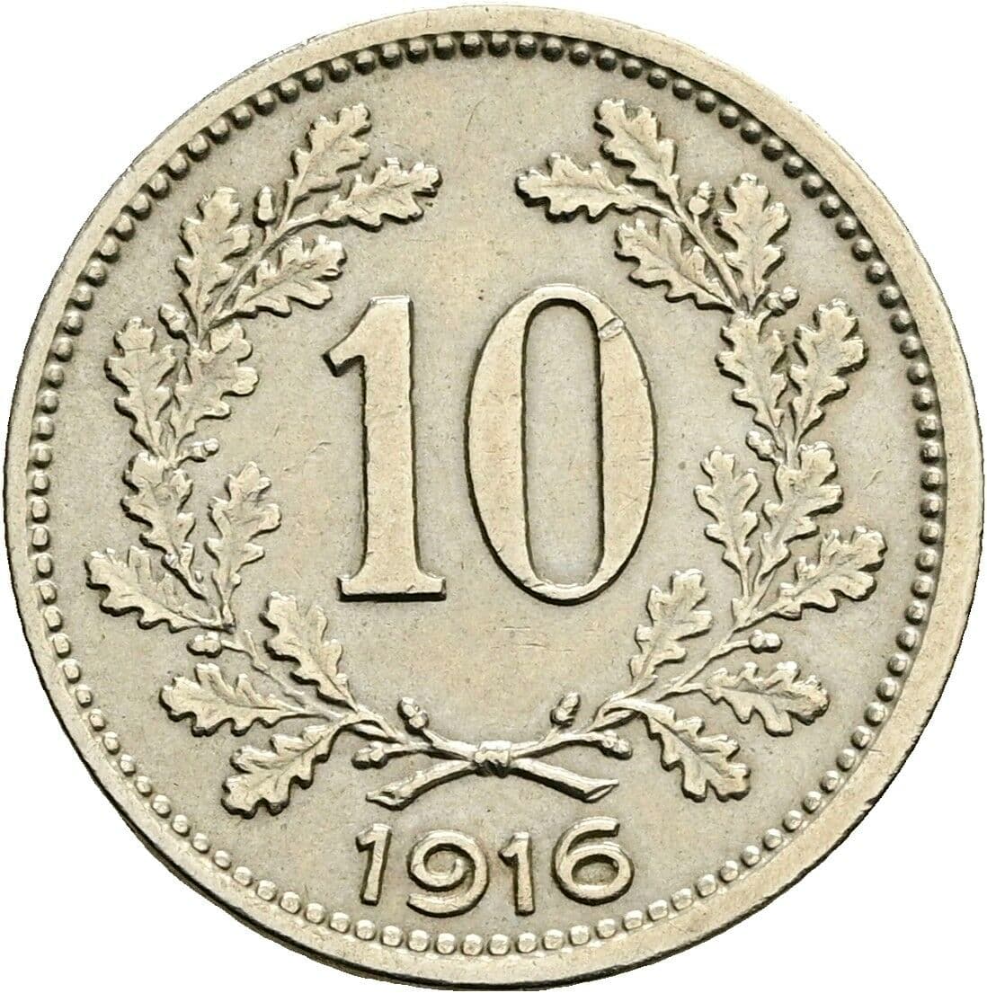 10 Heller Franz Joseph I. 1848-1916 1916 – Vorderseite