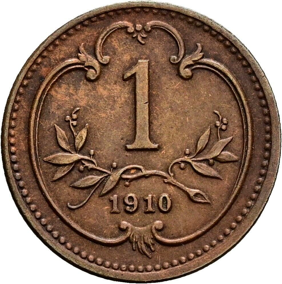 1 Heller Franz Joseph I. 1848-1916 1910 – Vorderseite