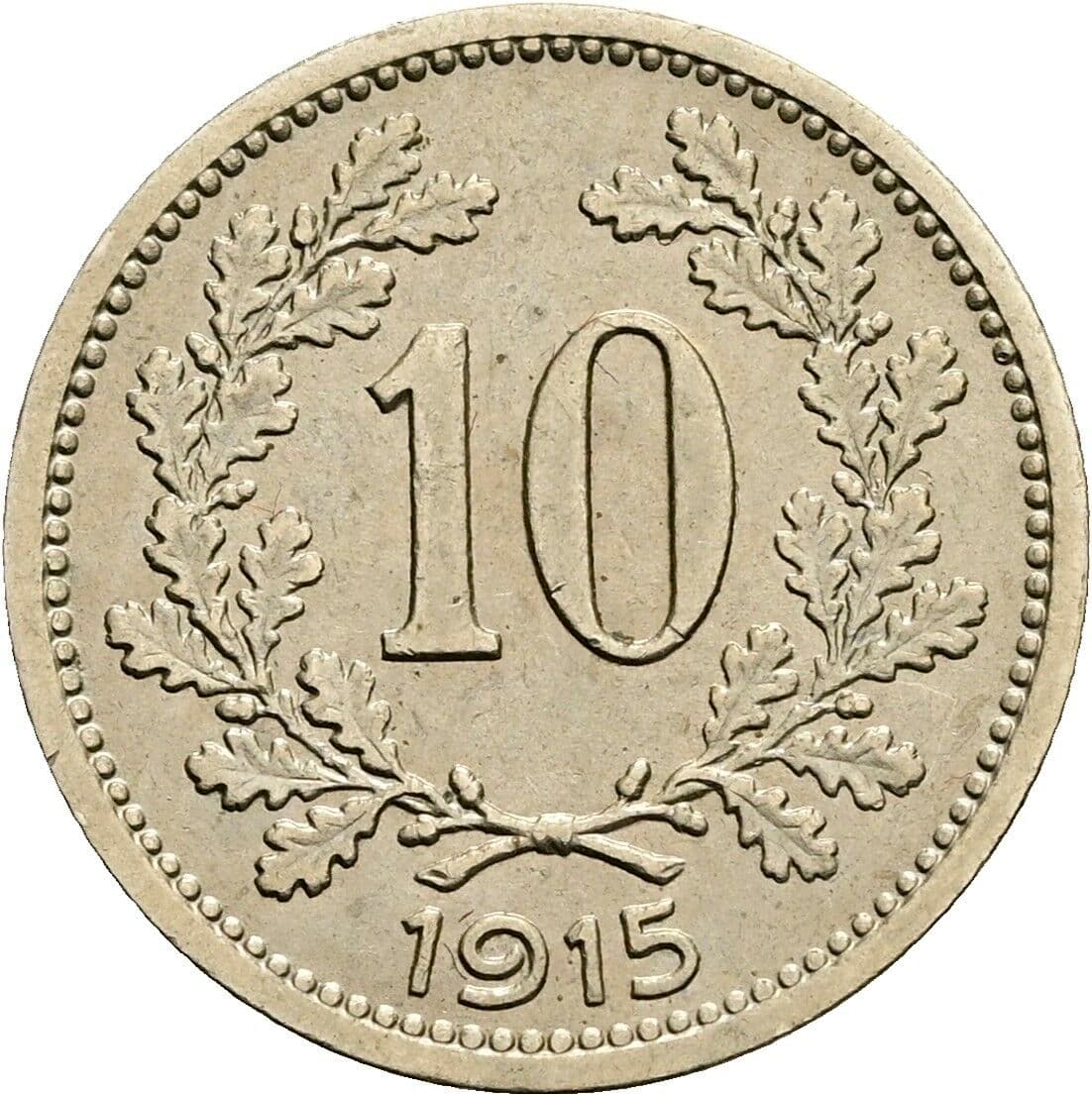 10 Heller Franz Joseph I. 1848-1916 1915 – Vorderseite