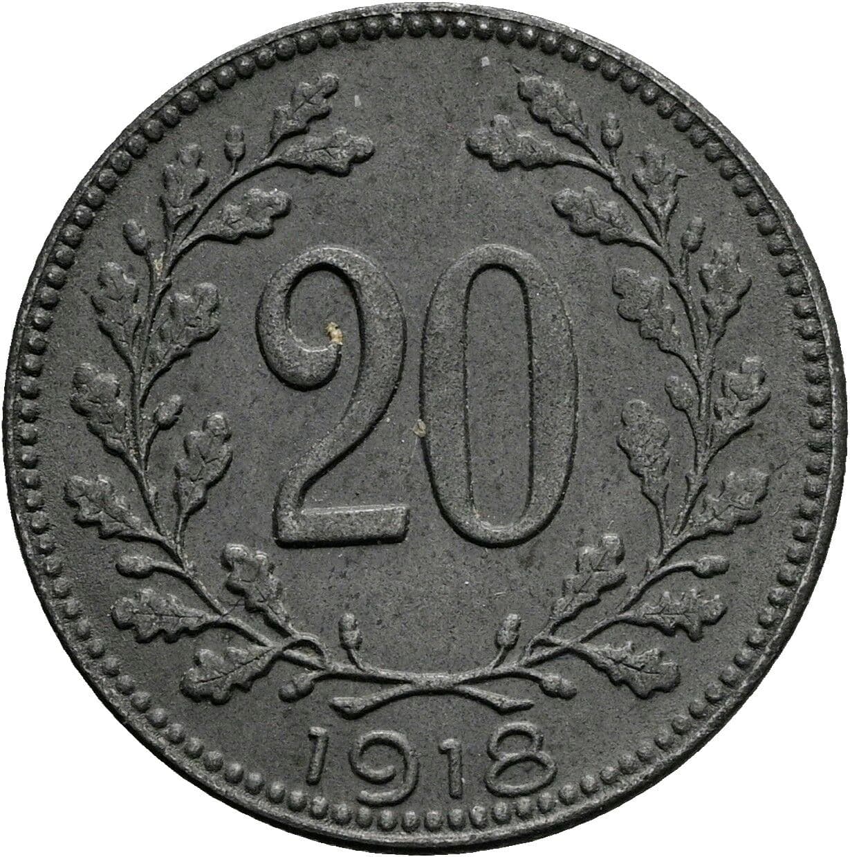 20 Heller Karl I., 1916-1918 1918 – Vorderseite