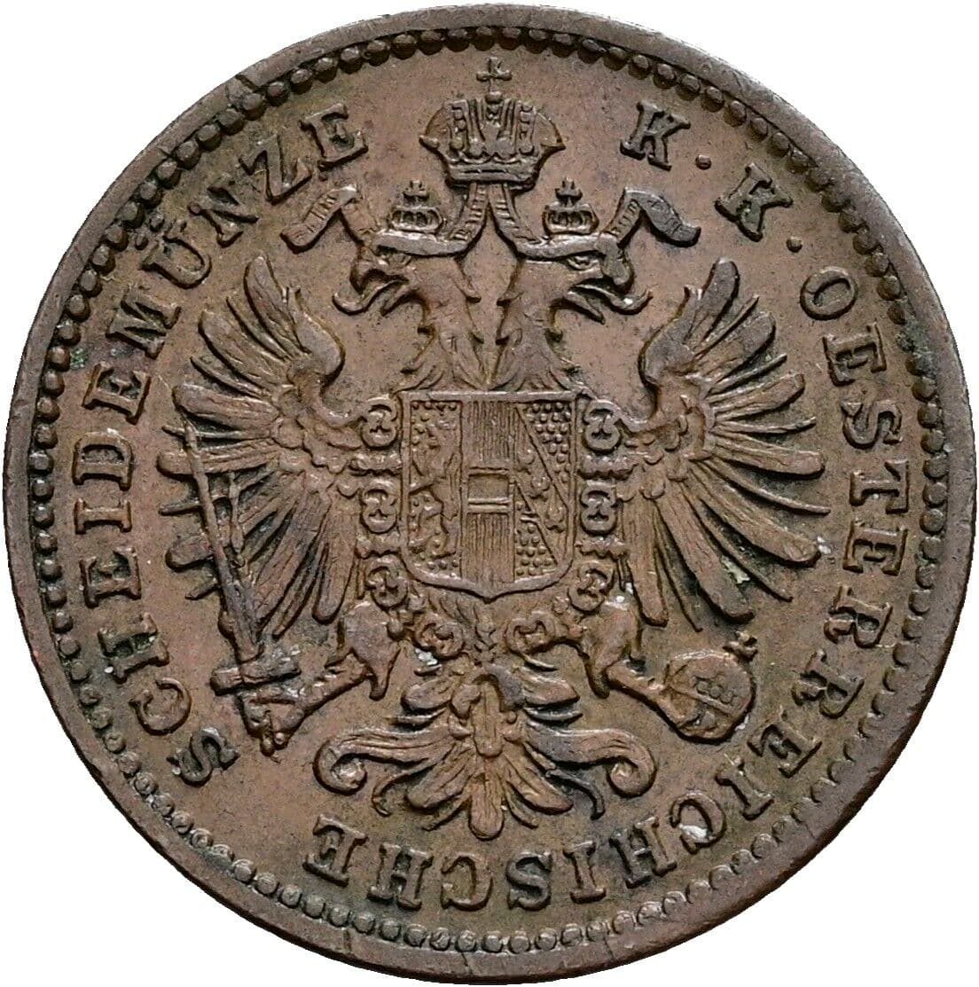 1 Kreuzer Franz Joseph I. 1848-1916 1885 – Rückseite