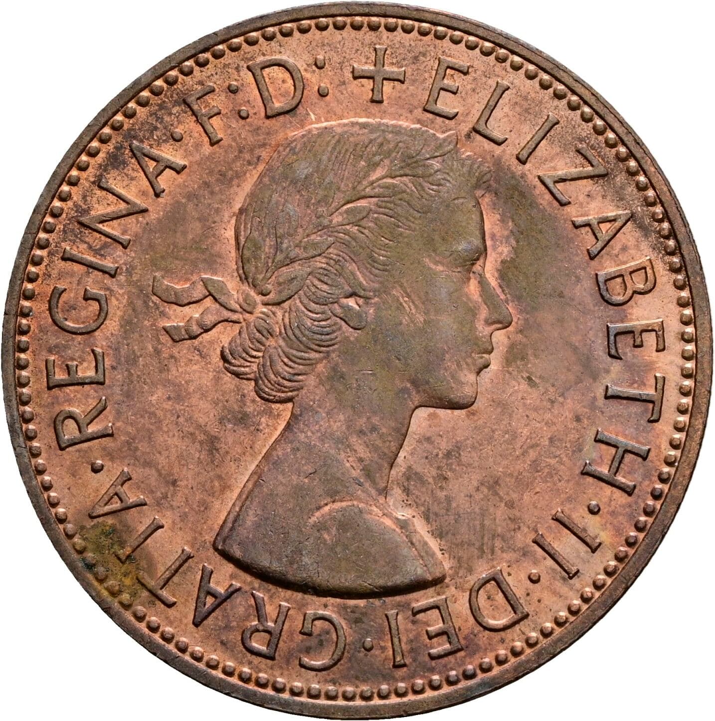 1 Penny Elisabeth II. 1952-2022 1967 – Vorderseite