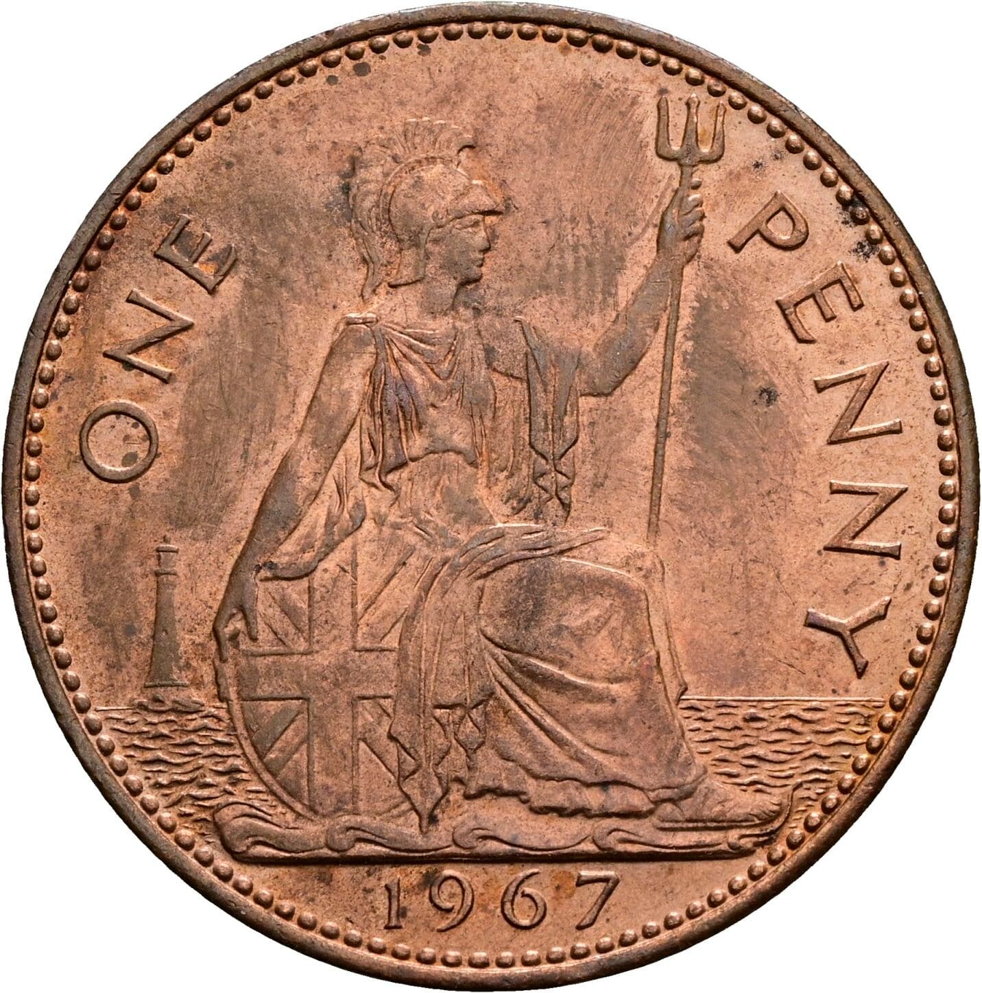 1 Penny Elisabeth II. 1952-2022 1967 – Rückseite