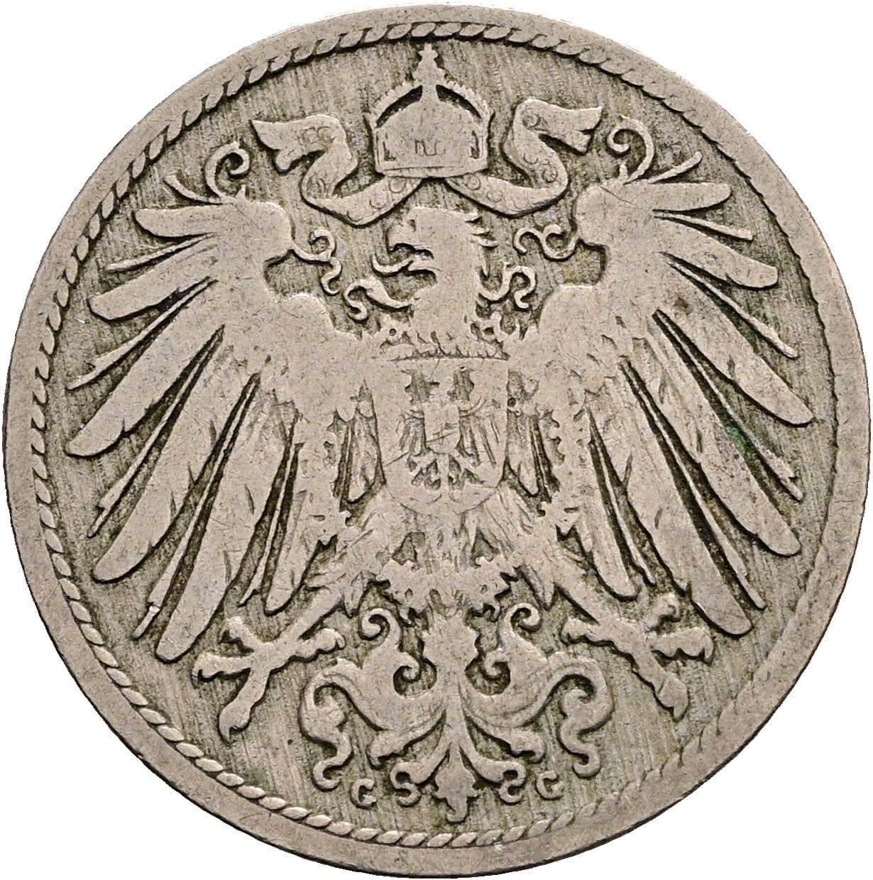10 Pfennig 1893 G – Rückseite