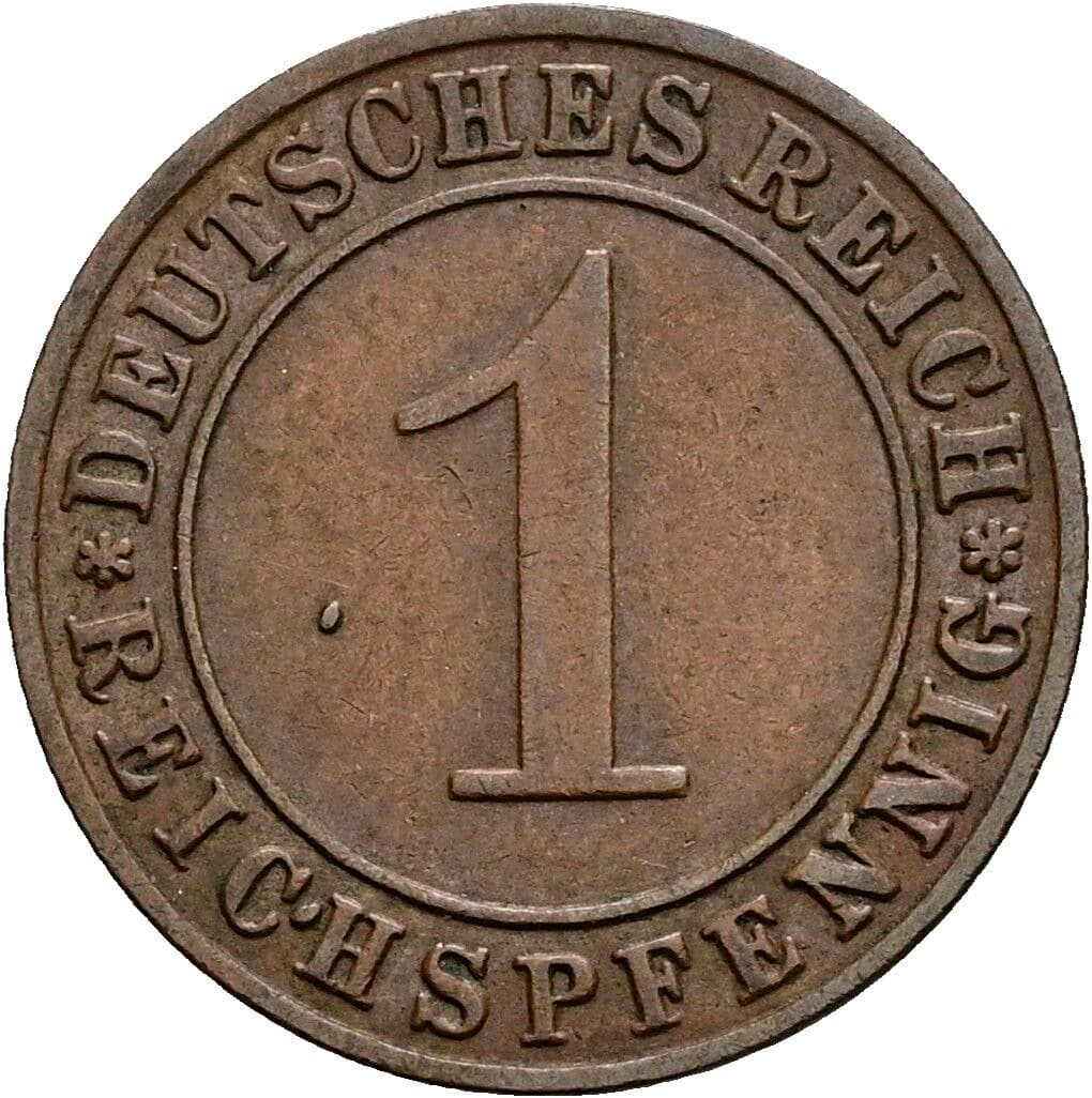 1 Reichspfennig 1935 D – Vorderseite