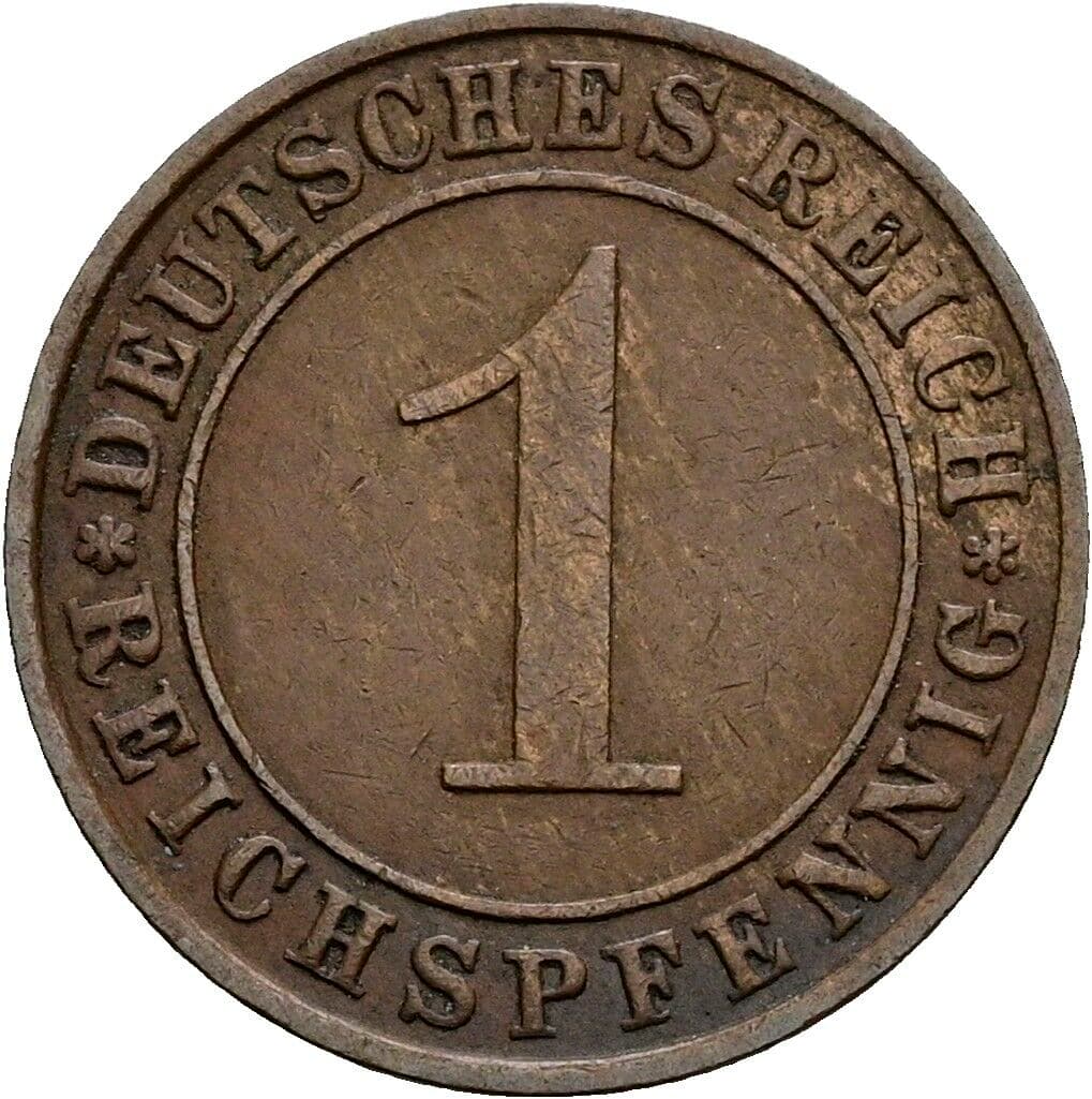 1 Reichspfennig 1935 F – Vorderseite
