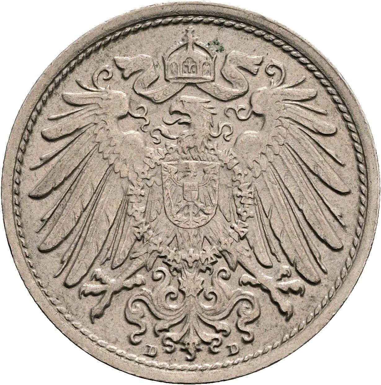 10 Pfennig 1915 D – Rückseite