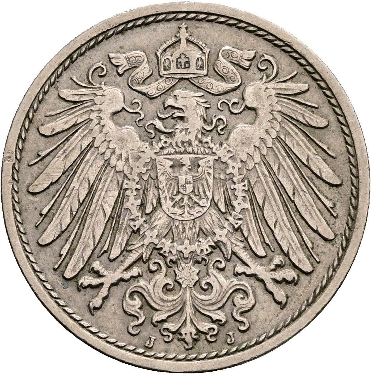 10 Pfennig 1913 J – Rückseite
