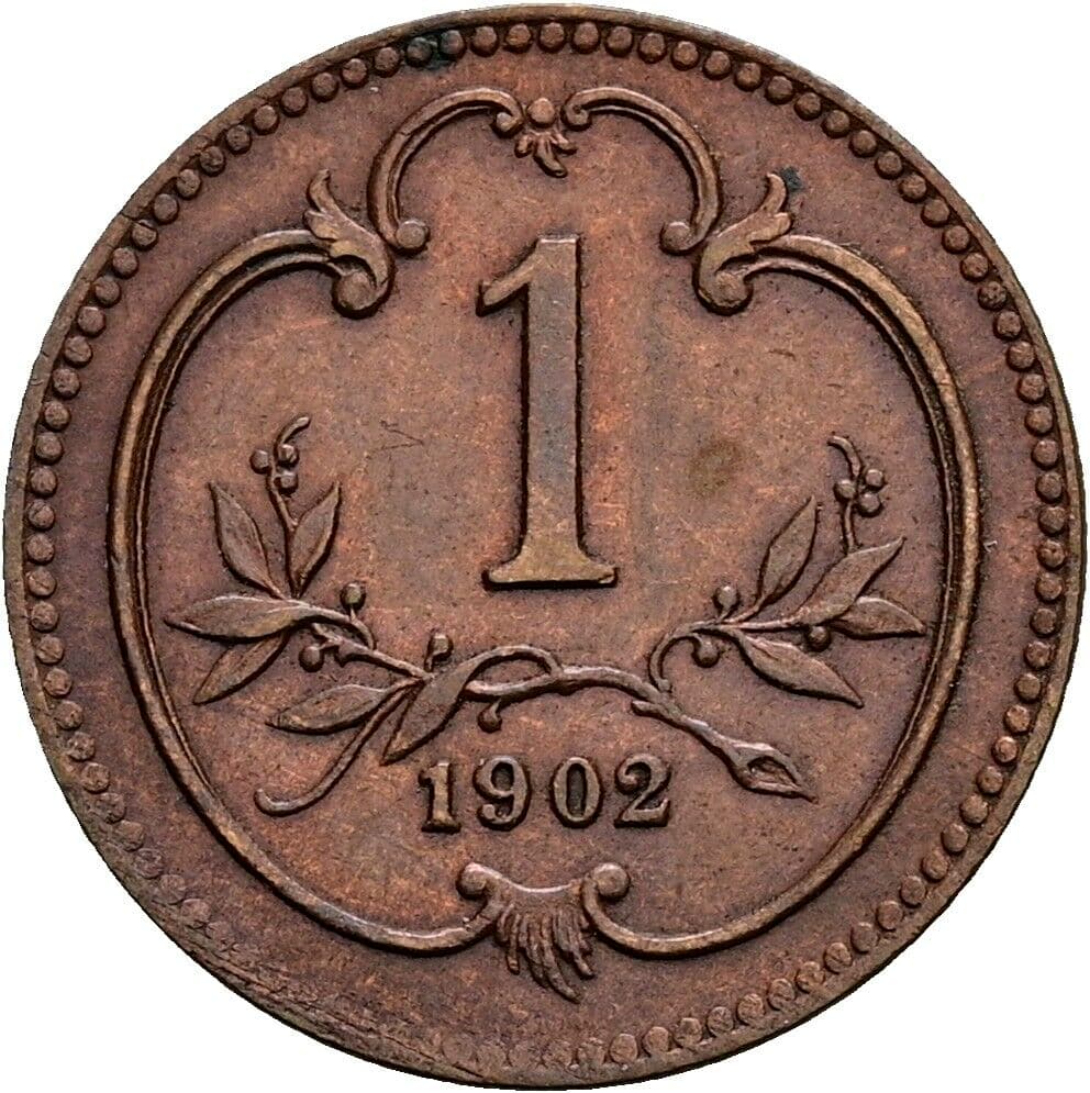1 Heller Franz Joseph I. 1848-1916 1902 – Vorderseite