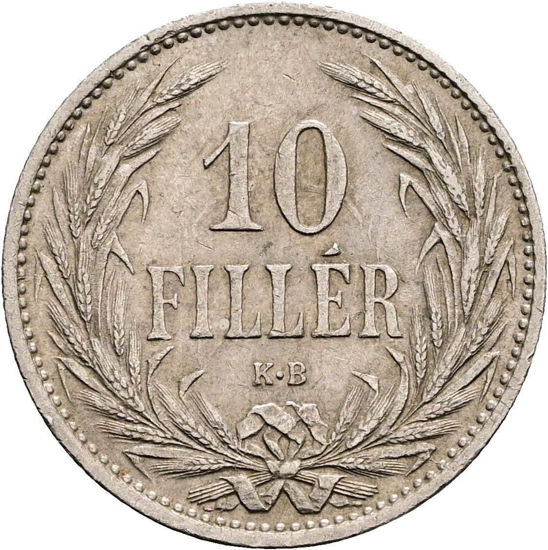 10 Filler Franz Joseph I. 1848-1916 1908 KB, Kremnitz – Vorderseite
