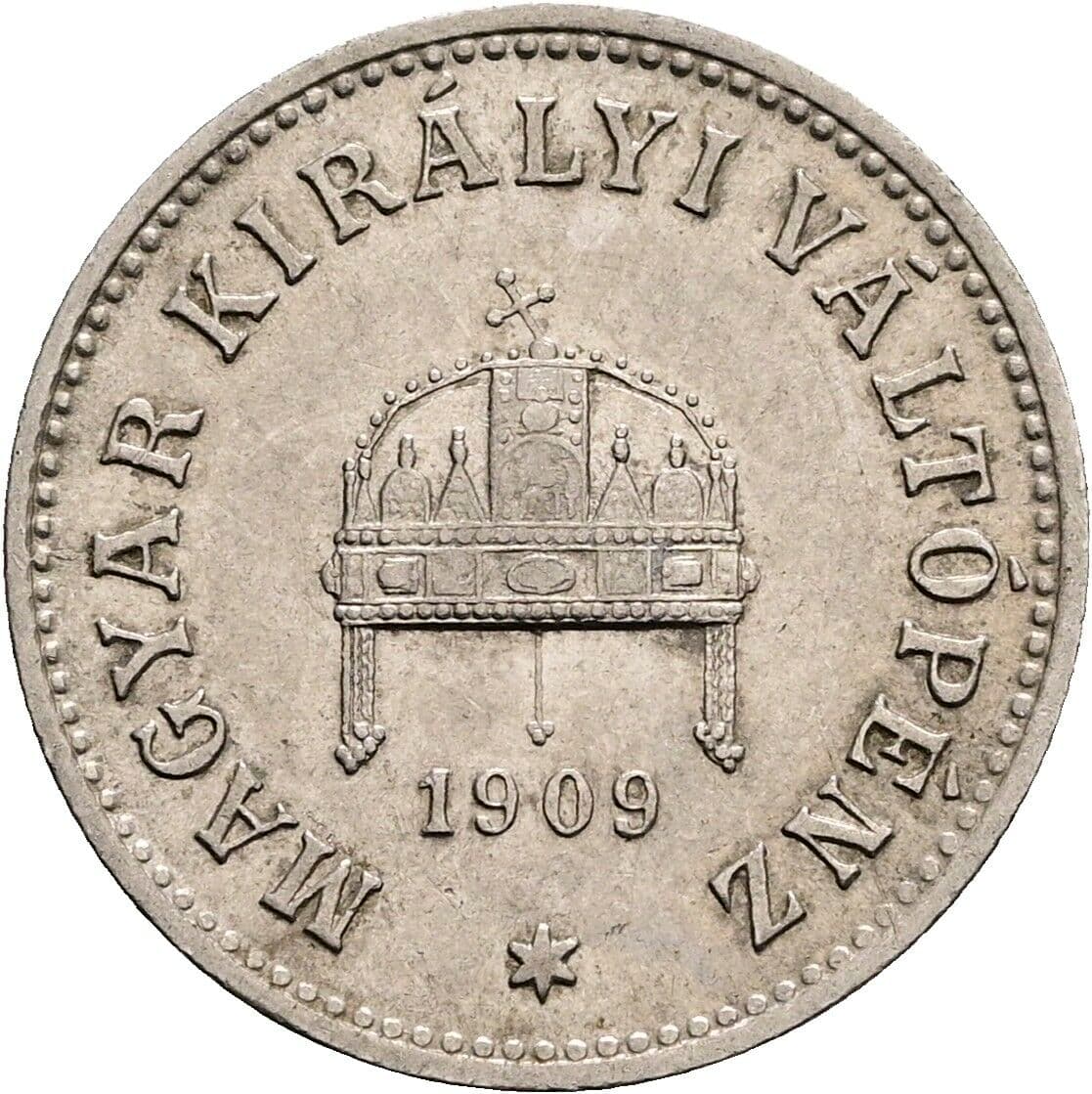 10 Filler Franz Joseph I. 1848-1916 1909 KB, Kremnitz – Rückseite
