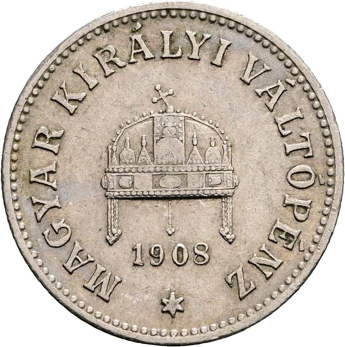 10 Filler Franz Joseph I. 1848-1916 1908 KB, Kremnitz – Rückseite
