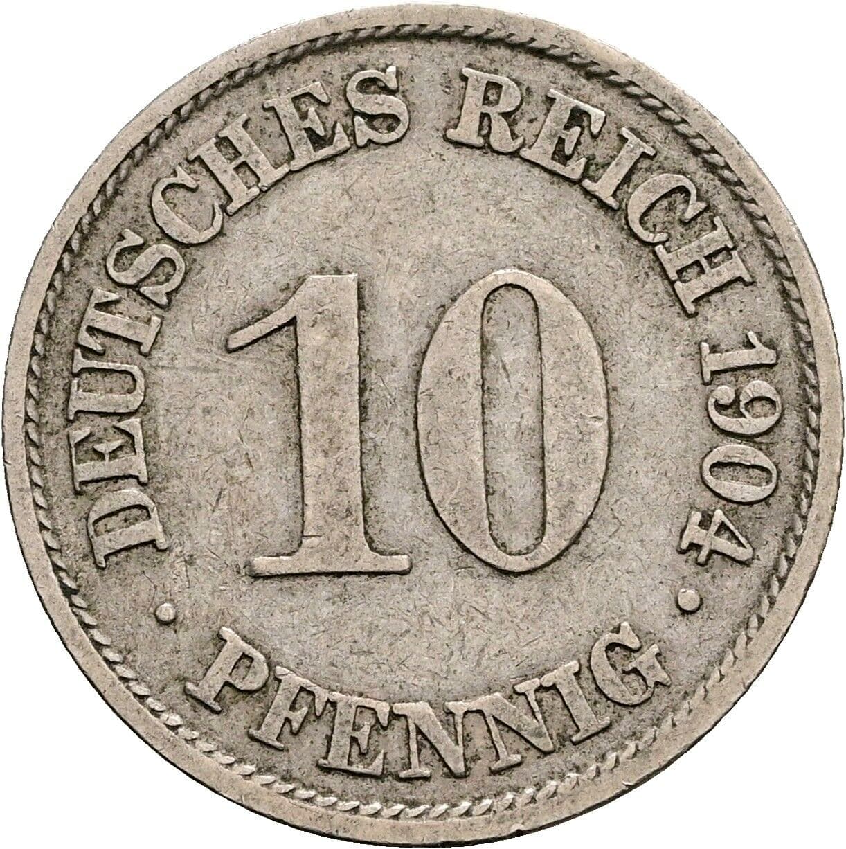 10 Pfennig 1904 A – Vorderseite