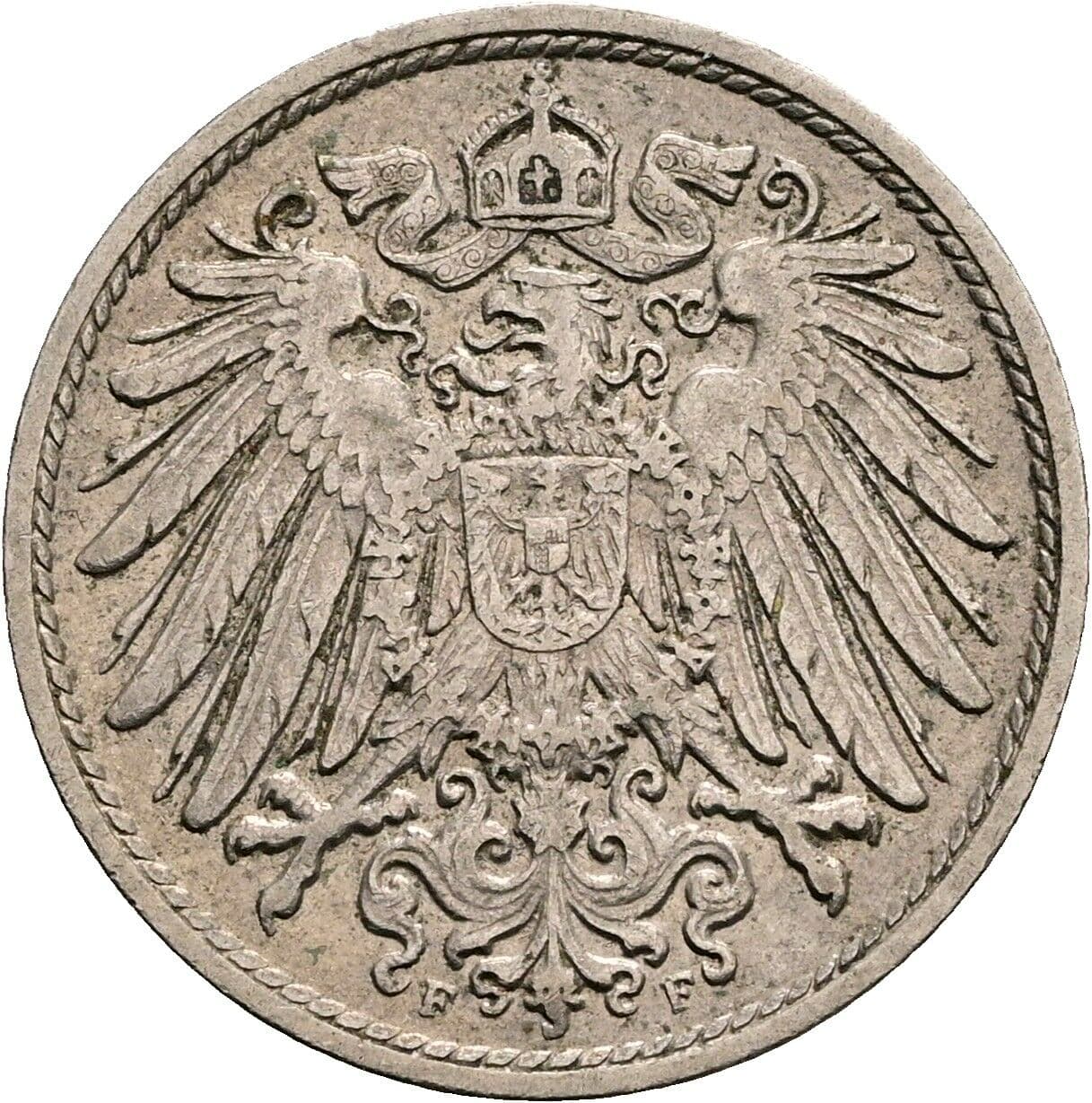 10 Pfennig 1912 F – Rückseite
