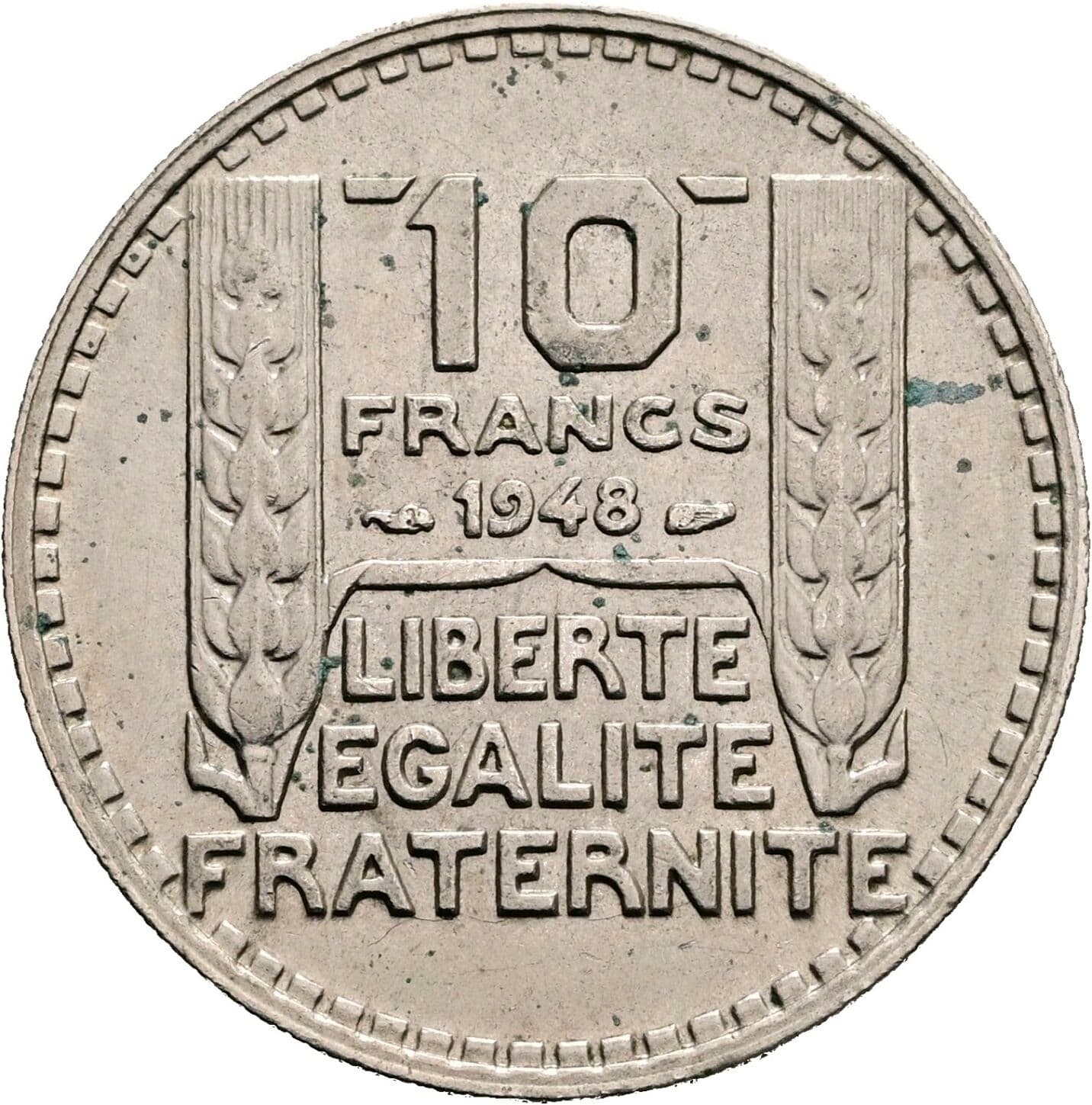 10 Francs 1948 – Vorderseite