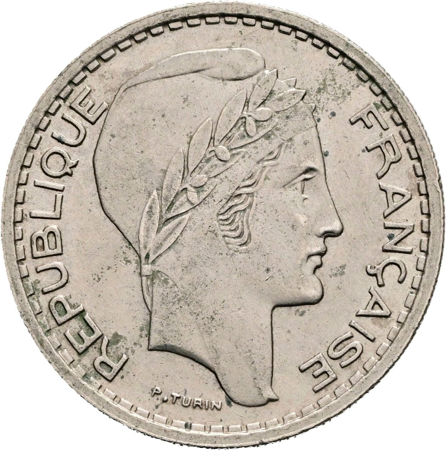 10 Francs 1948 – Rückseite