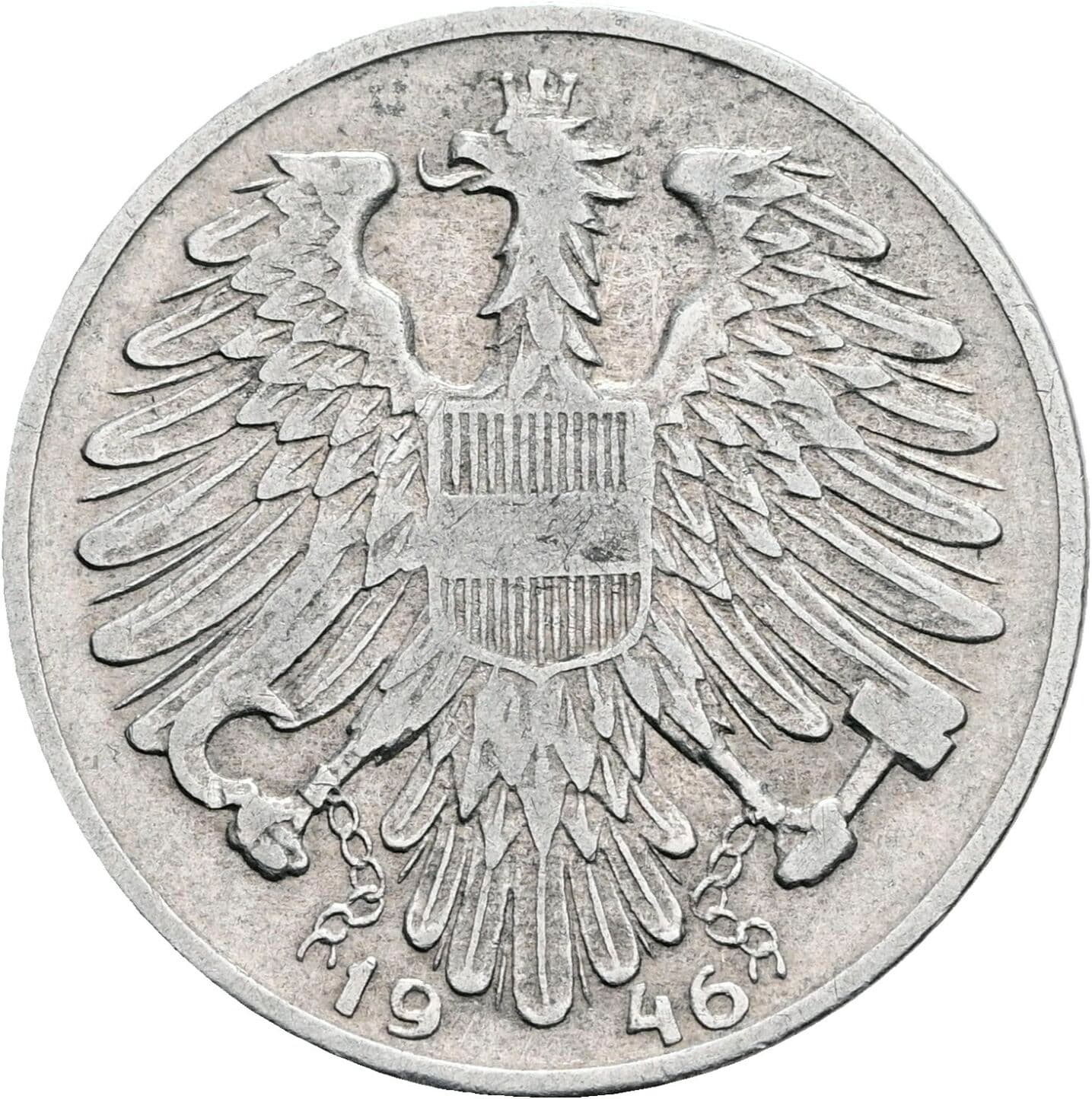 1 Schilling 1946 – Rückseite