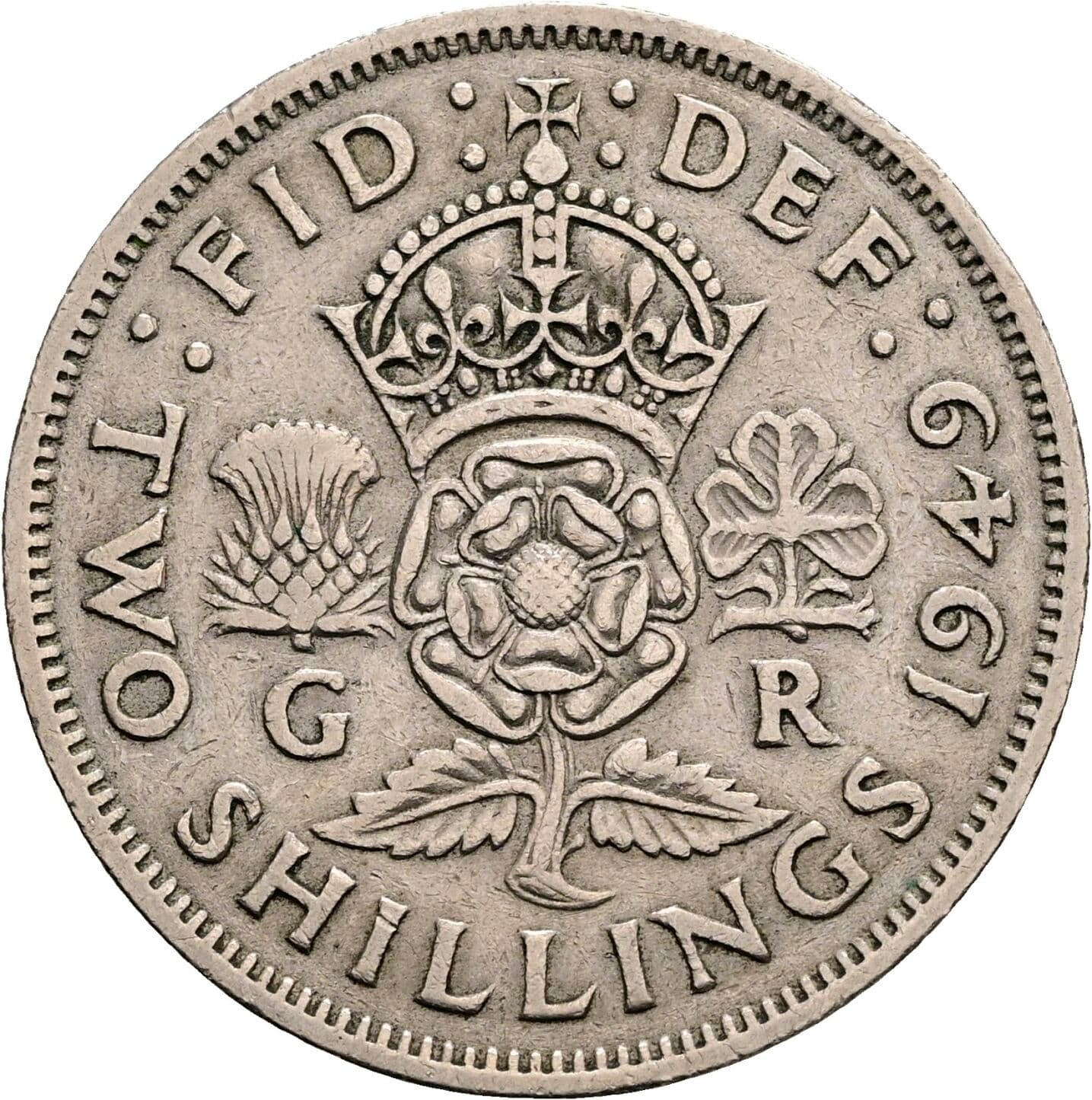 2 Shillings George VI. 1936-1952 1949 – Rückseite