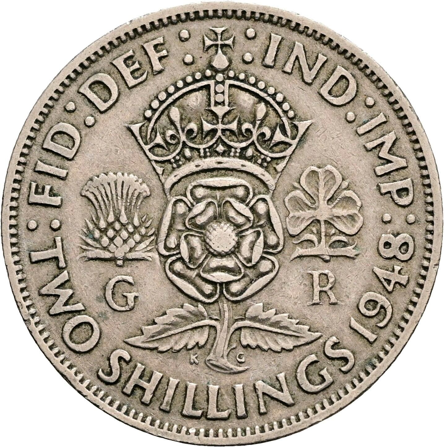 2 Shillings George VI. 1936-1952 1948 – Rückseite