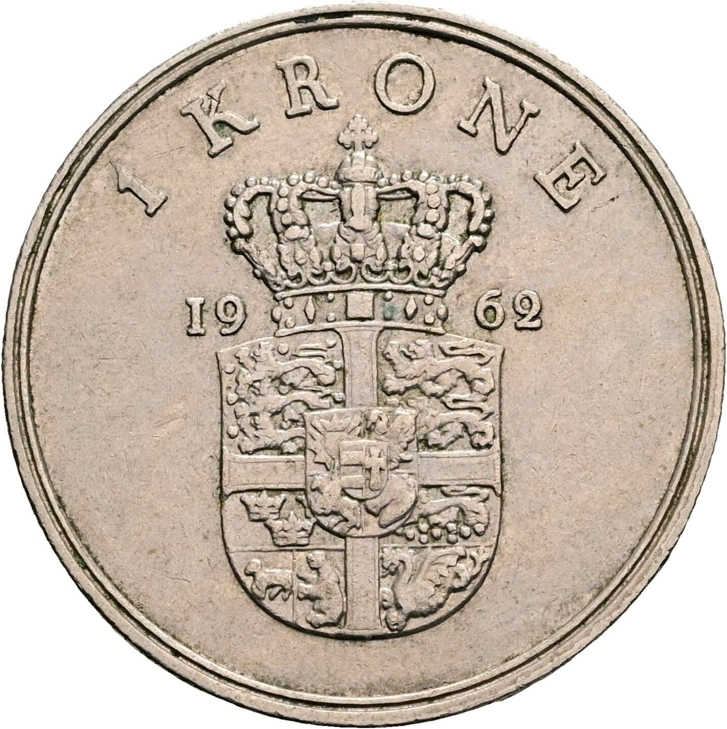 1 Krone Frederick IX (1947 - 1972) 1962 – Rückseite