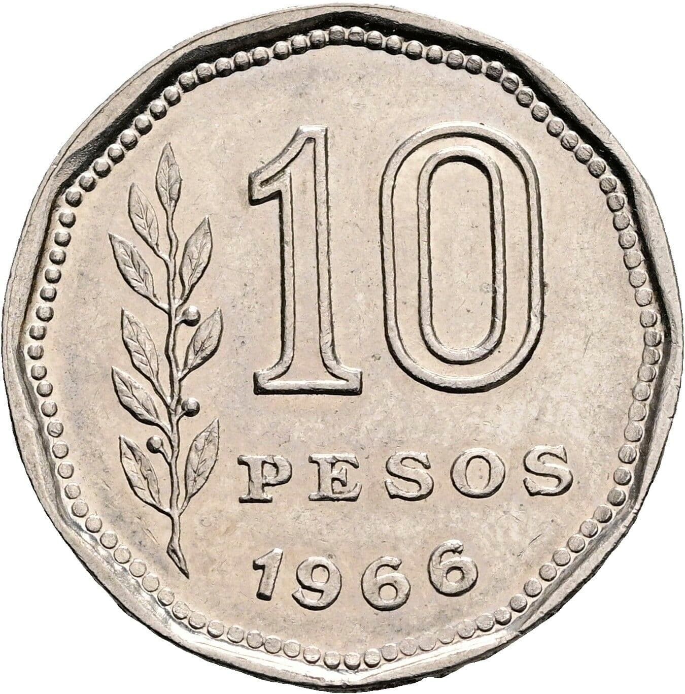 10 Pesos 1966 – Vorderseite