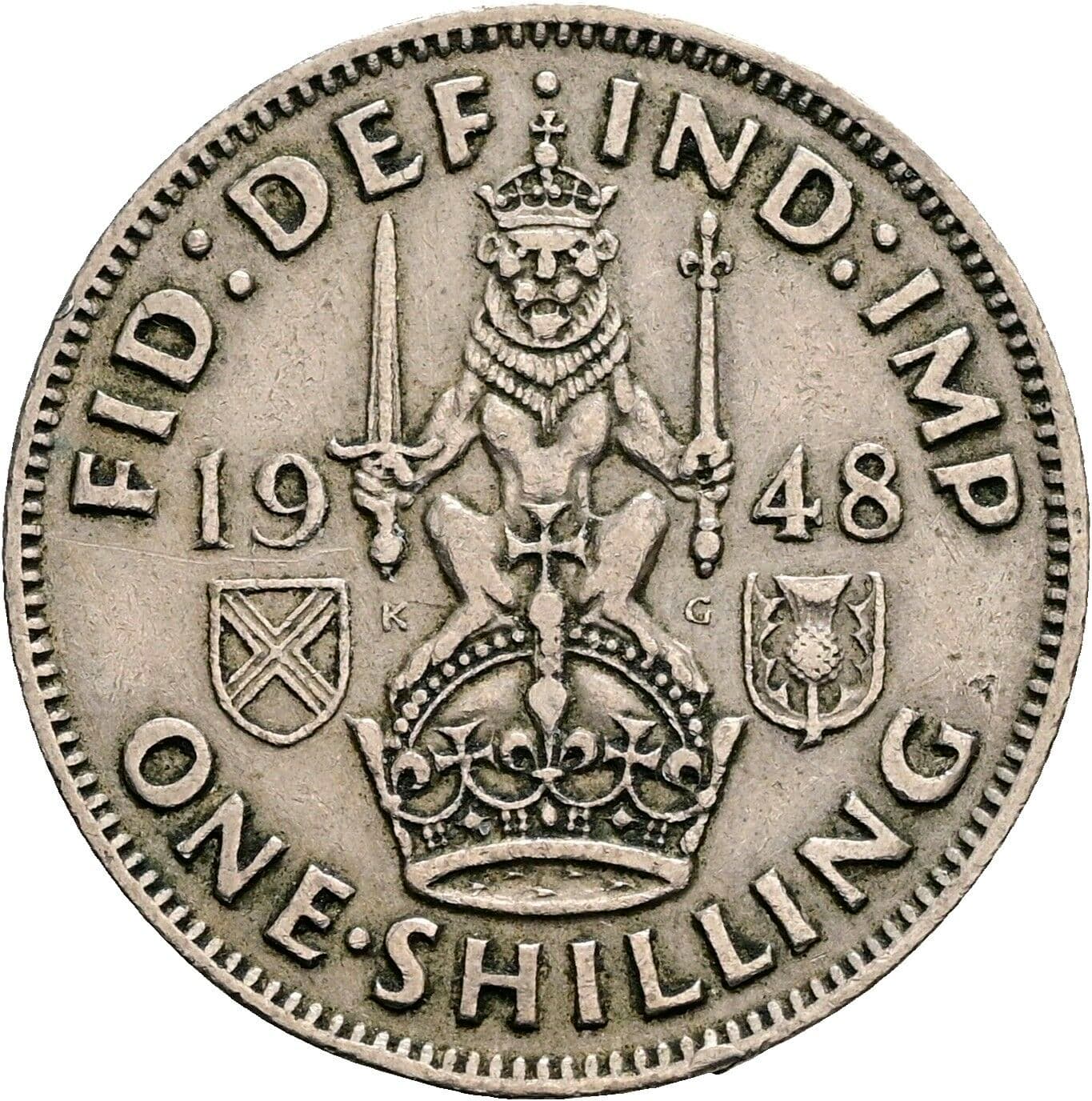 1 Shilling George VI. 1936-1952 1948 – Rückseite